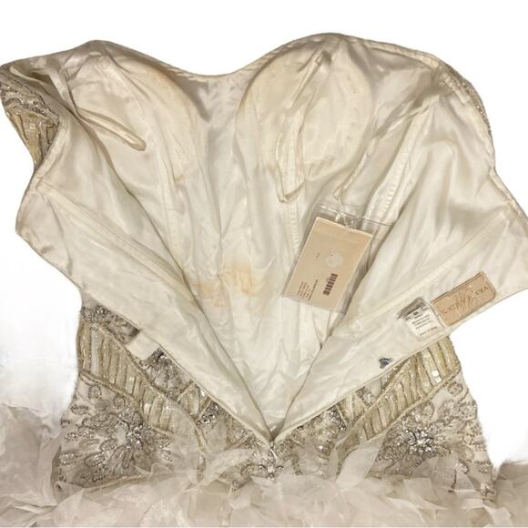 Ysa Makino‎ Designer Wedding Gown Embellished Strapless 10 - Picture 6 of 10